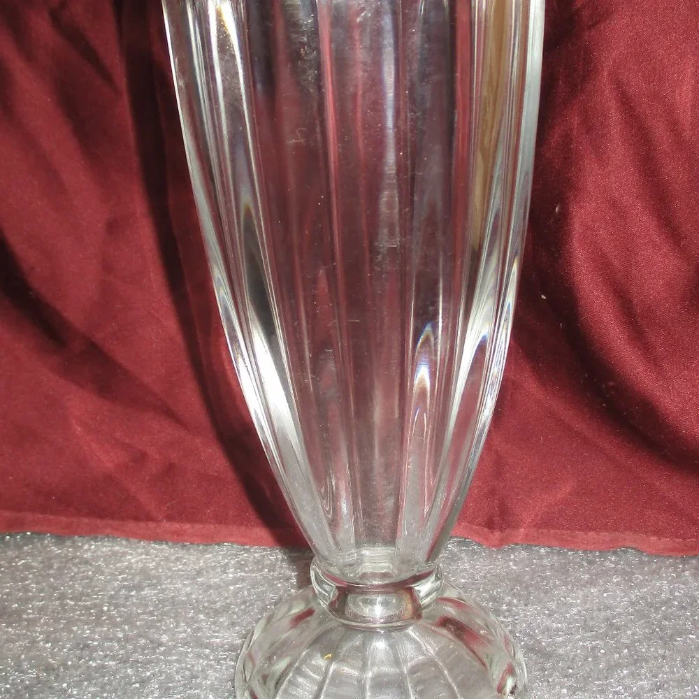 Libbey Sundae Glass 7.5" Tall VINTAGE Thick Glass 1950's - Picture 2 of 6